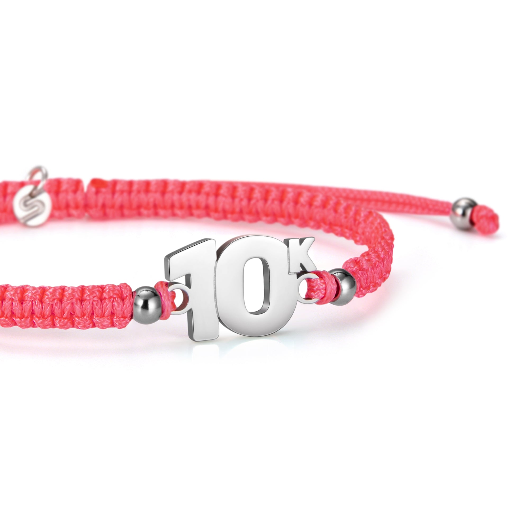 10K Neon Pink Braided Bracelet