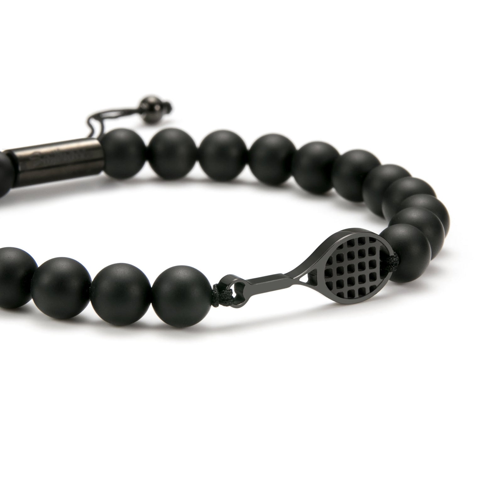 Black Tennis Beaded Bracelet
