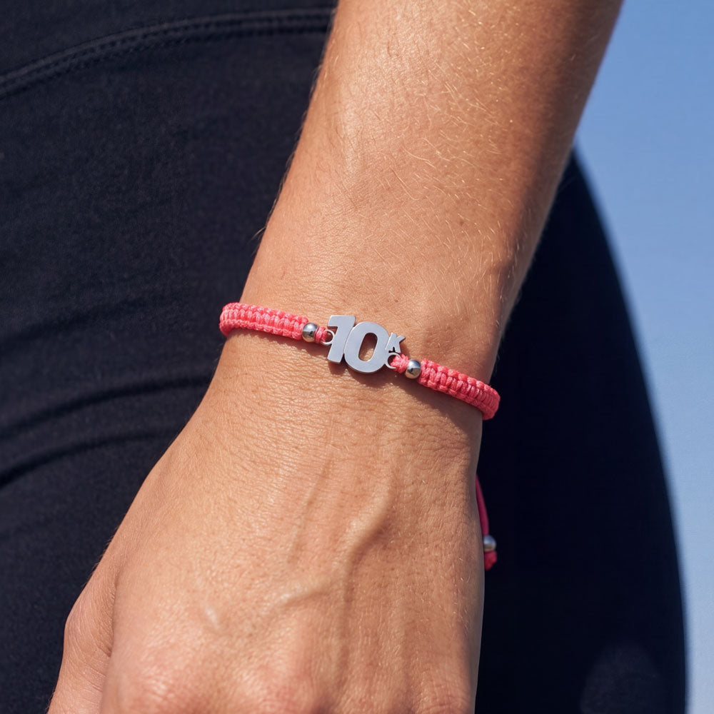 10K Neon Pink Braided Bracelet