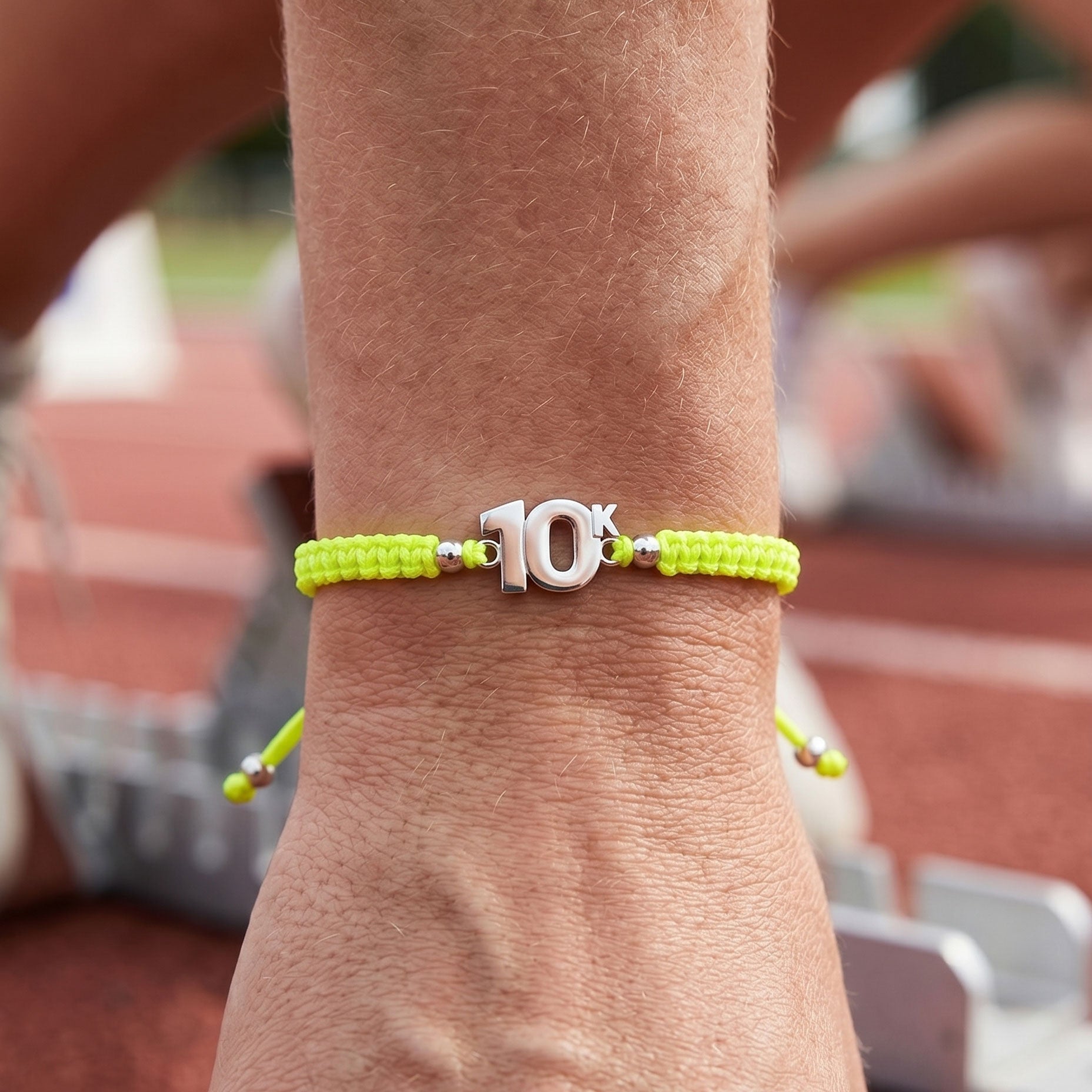 10K Neon Yellow Braided Bracelet