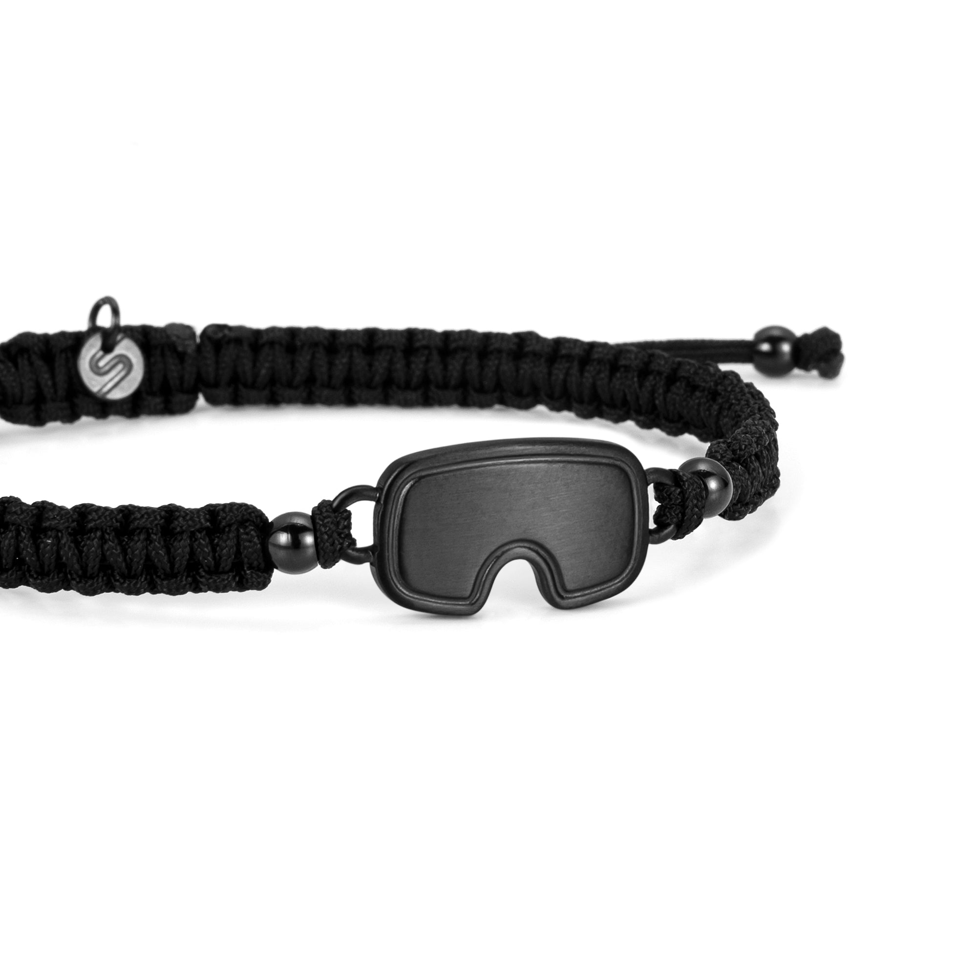 Pulsera trenzada con gafas negras completas