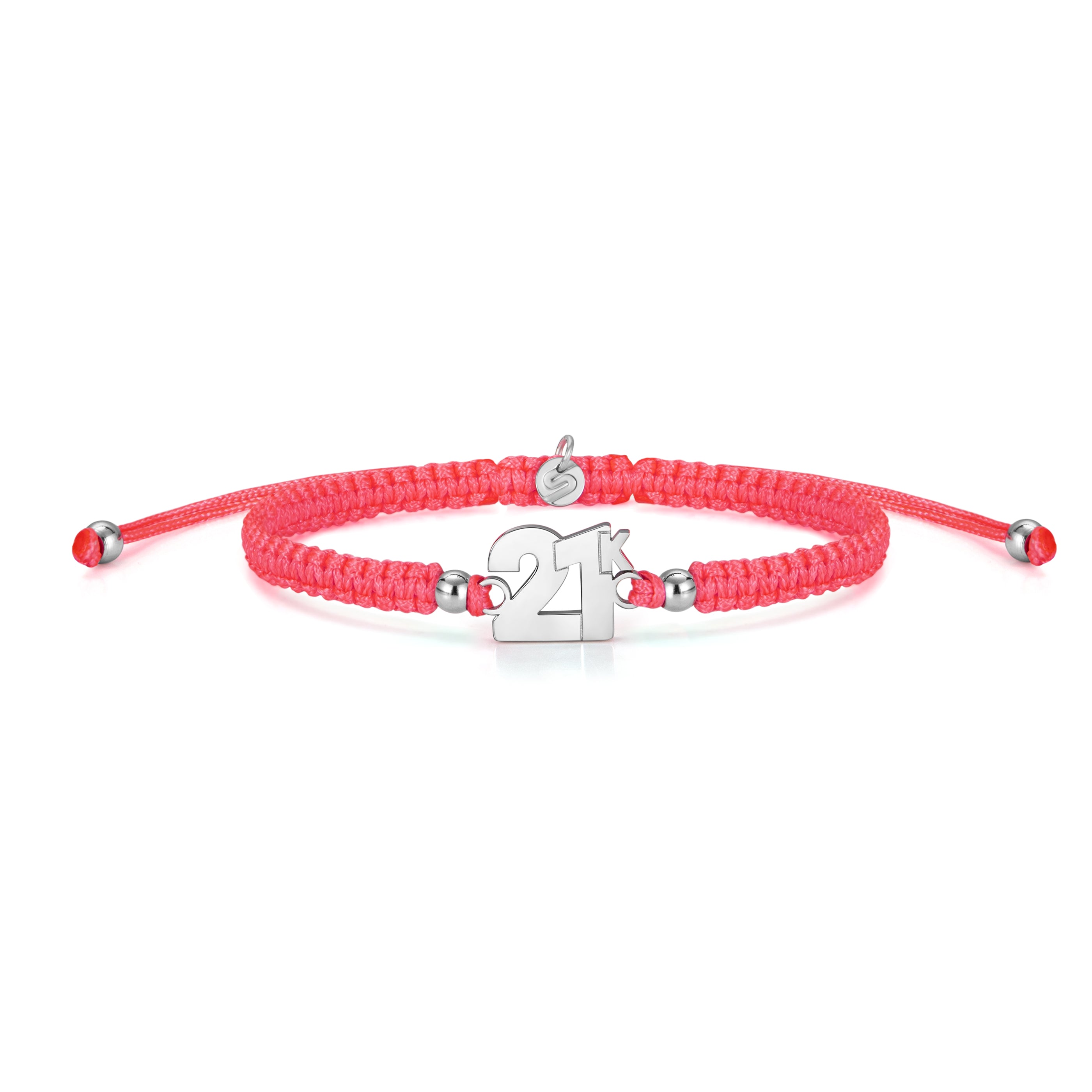 21K Neon Pink Braided Armband