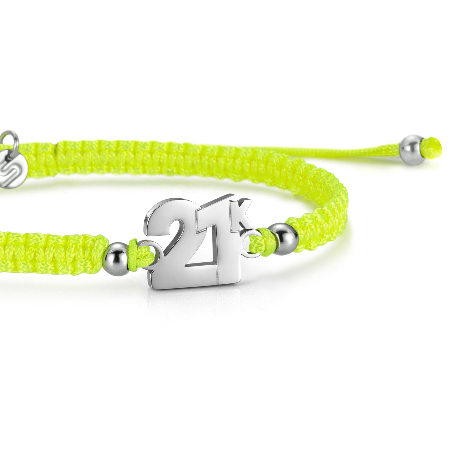 21K Neon Yellow Braided Bracelet