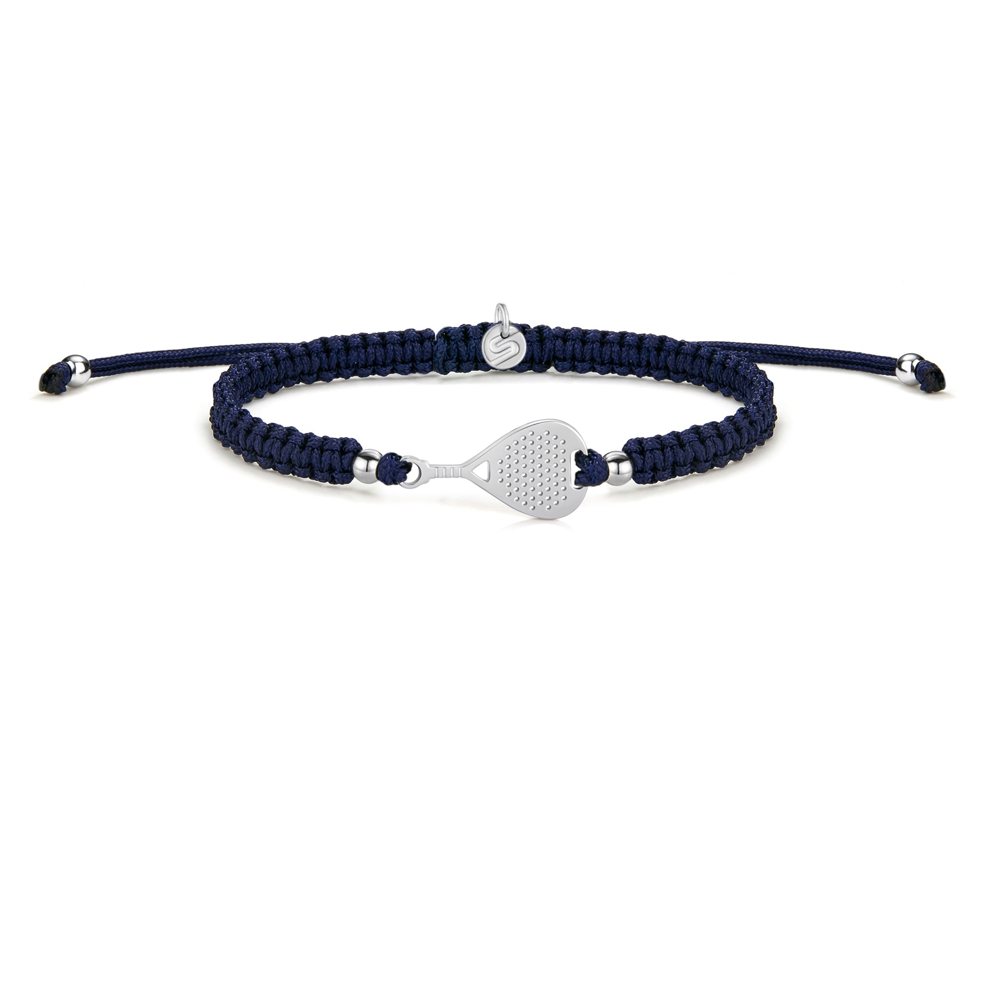 Silber Padel Royal Blau Geflochtenes Armband