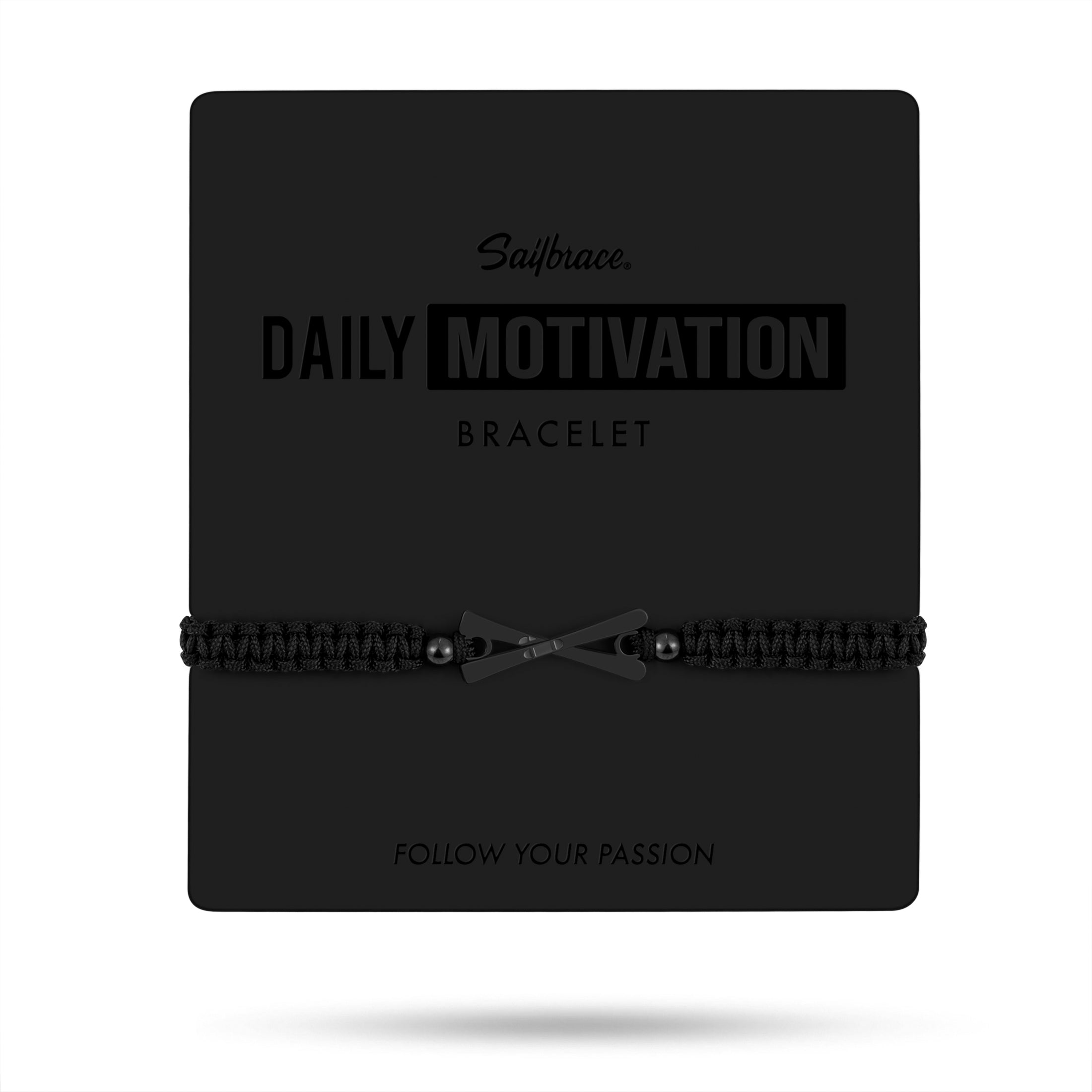 Bracelet tressé de ski tout noir