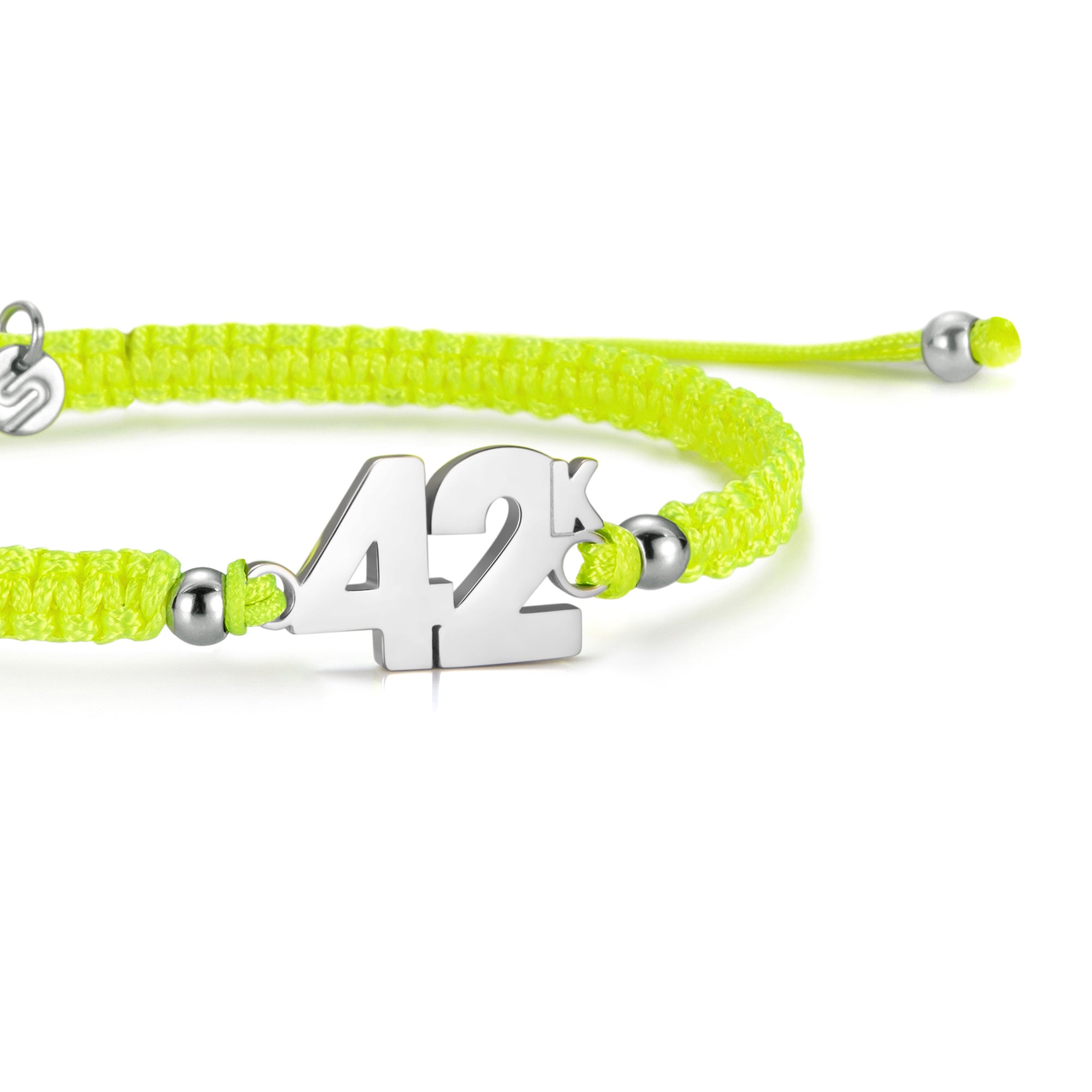 42K Neon Yellow Braided Bracelet