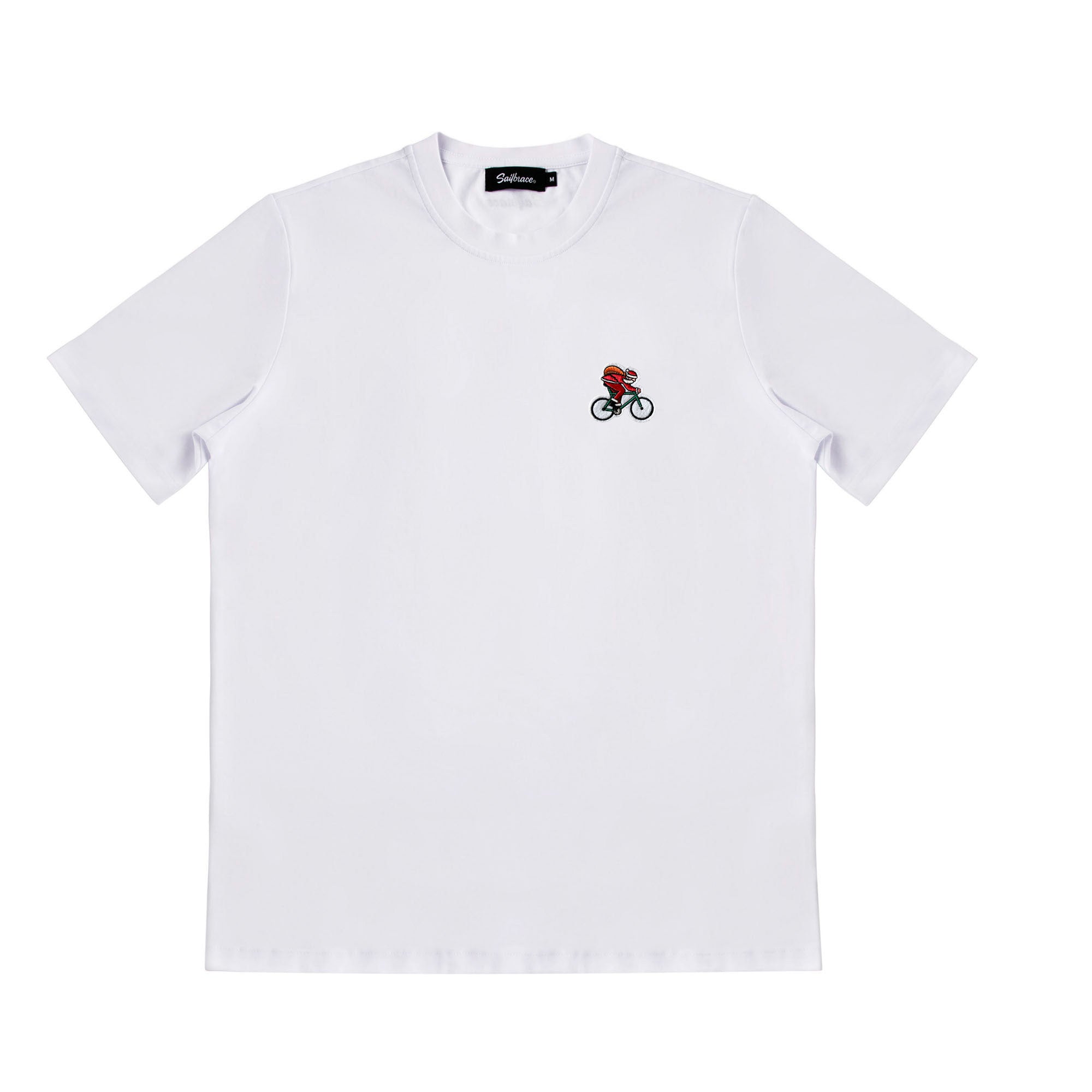 Santa Biker T-shirt in white male