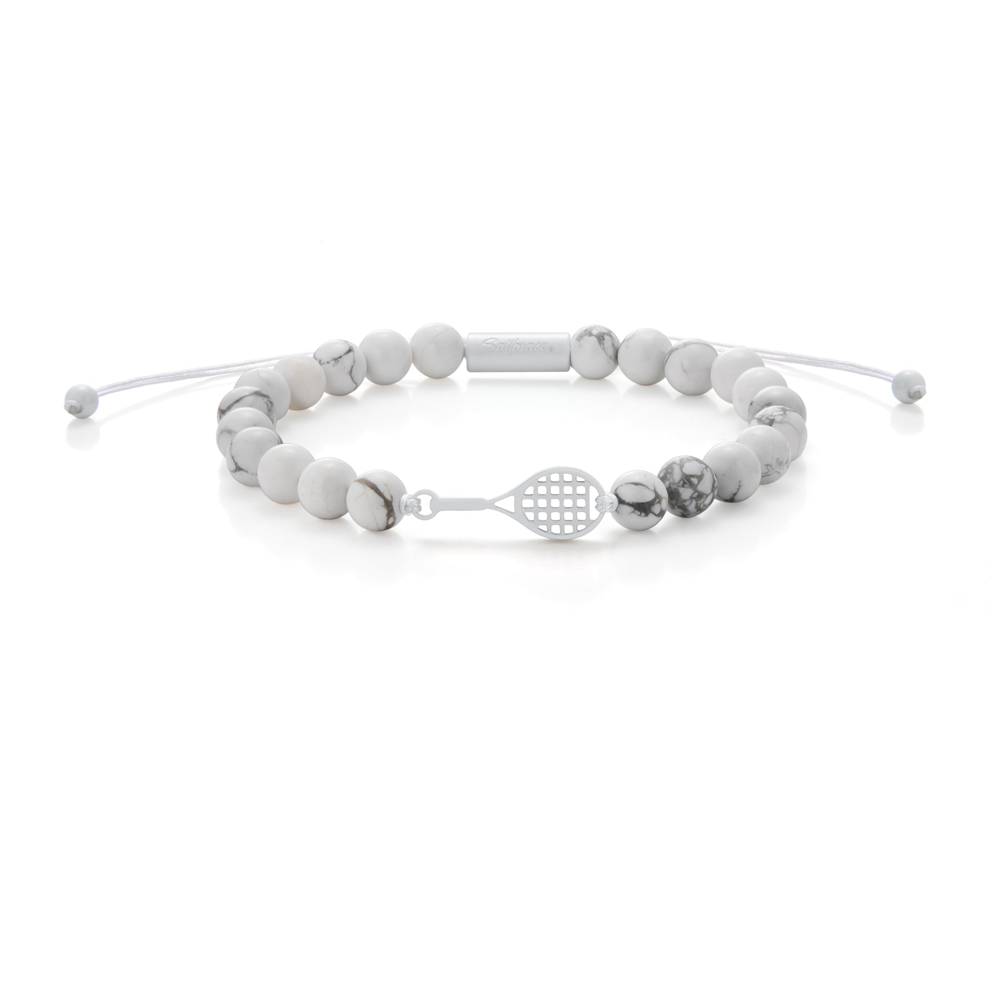 Marble Tennis Beaded Bracelet