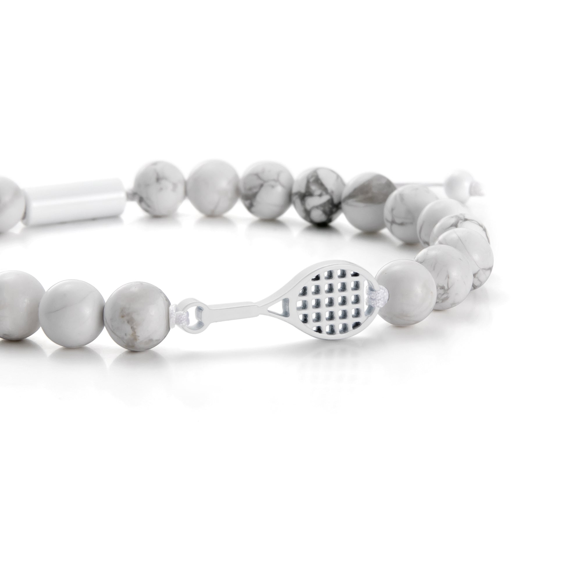 Marble Tennis Beaded Bracelet