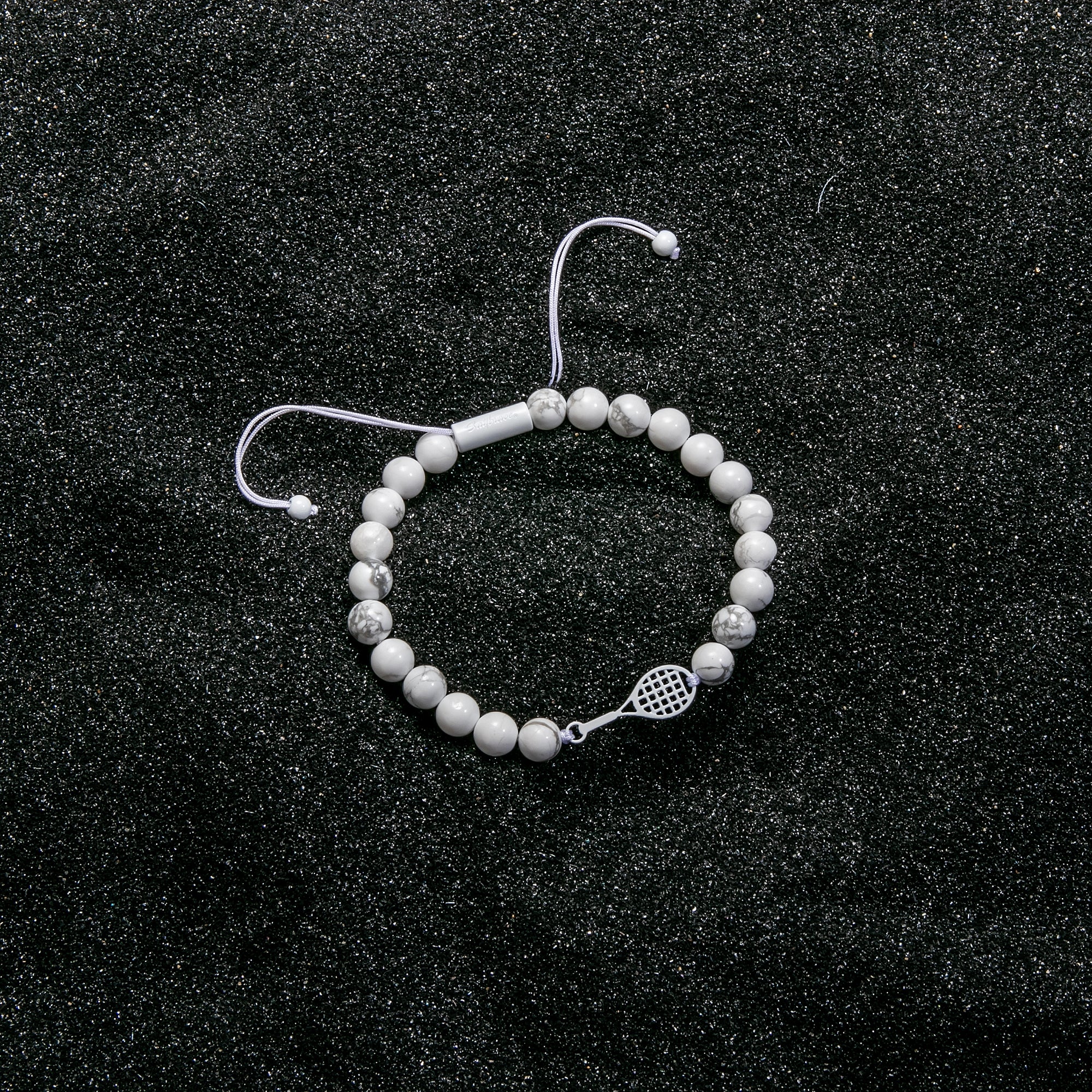 Marble Tennis Beaded Bracelet