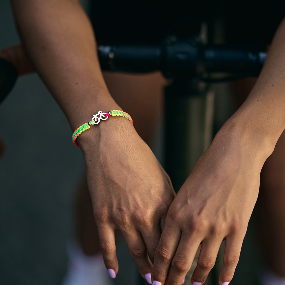 Silver Bike CHROMATIC Braided Bracelet