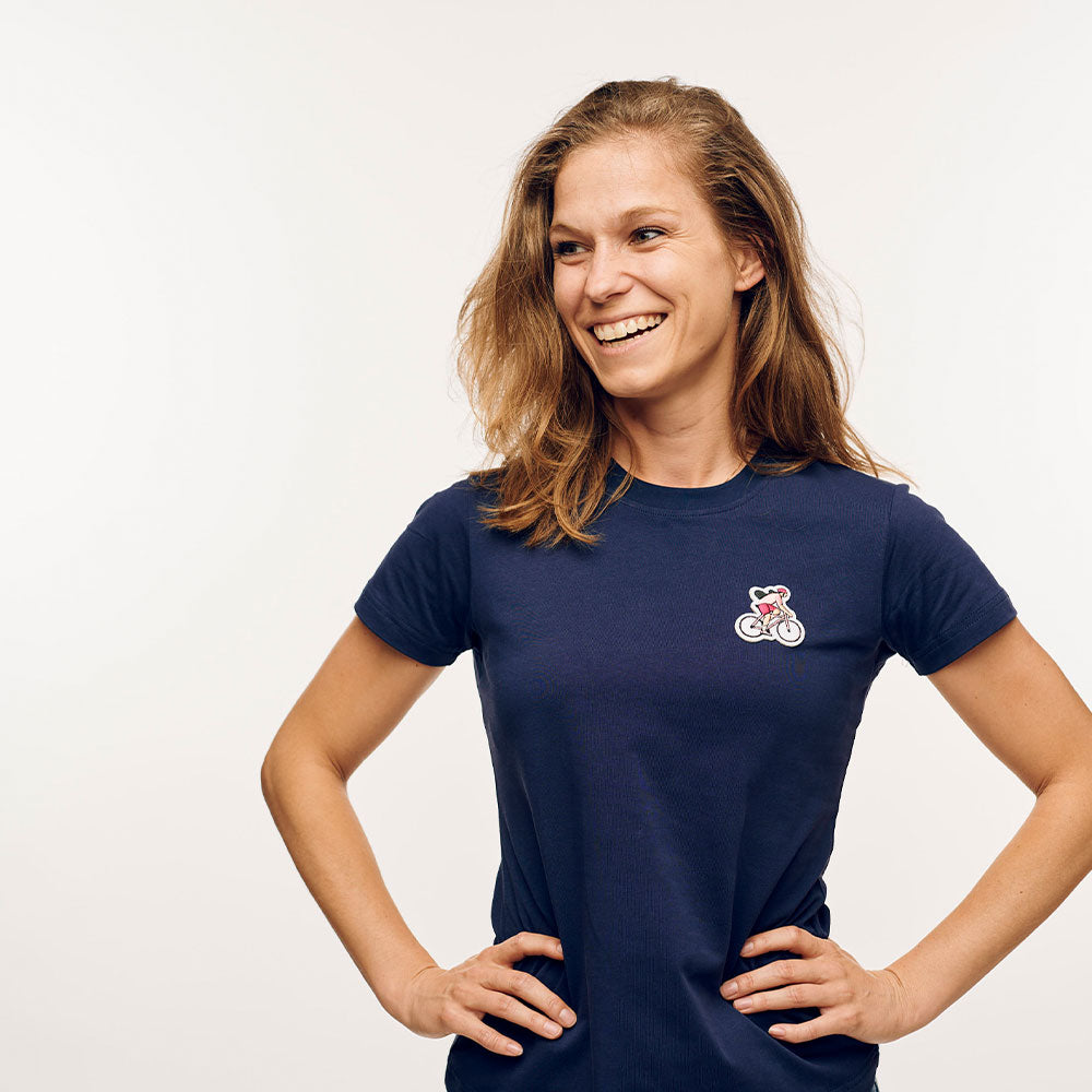 T-shirt Bike Diva en bleu marine