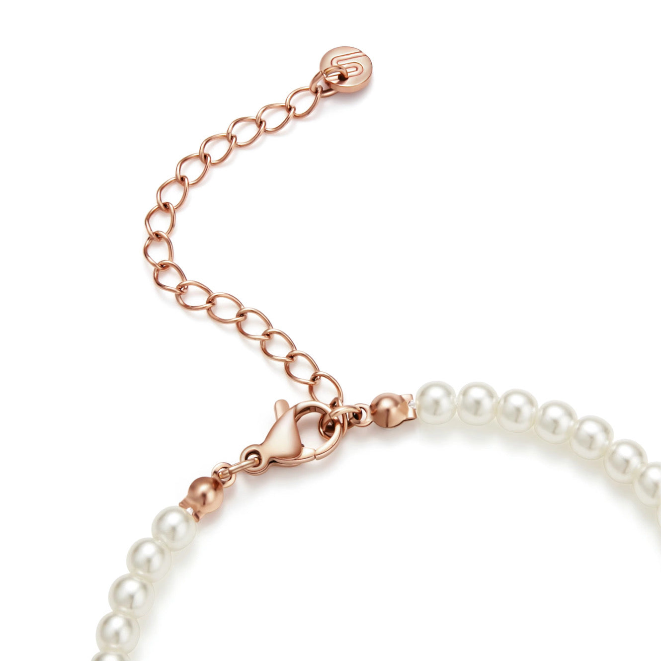 Bracelet chaîne de vélo Pearl Rose