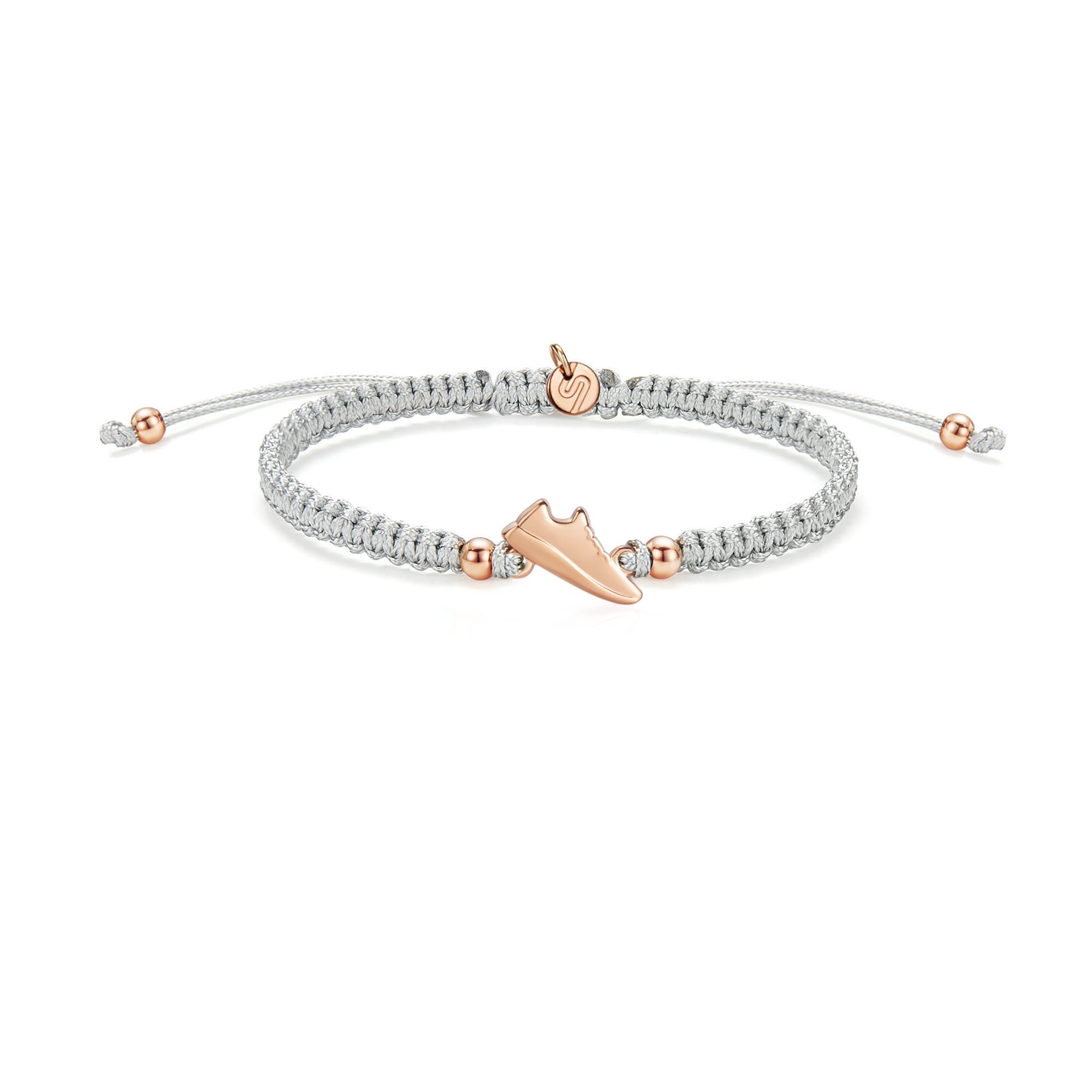 Bracelet tressé gris Rose Runner