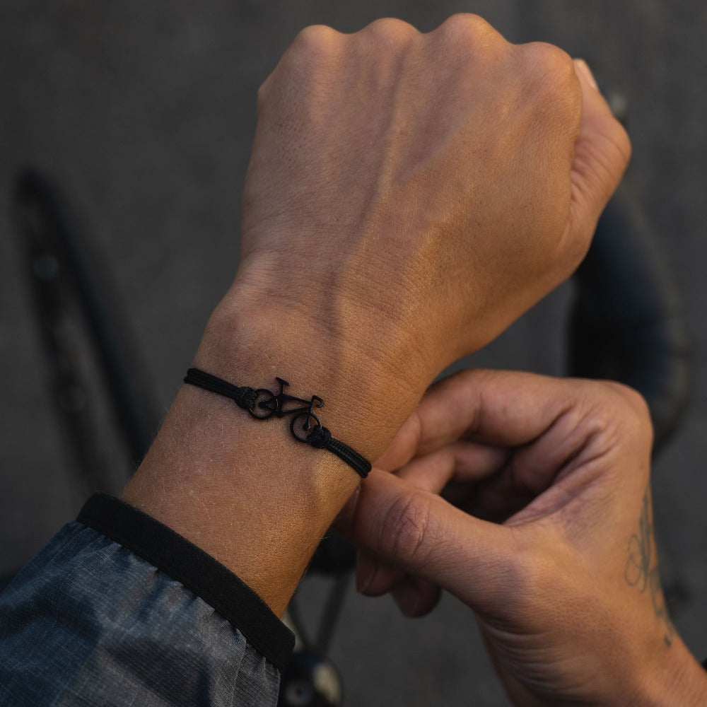 Black Road Bike Bracelet