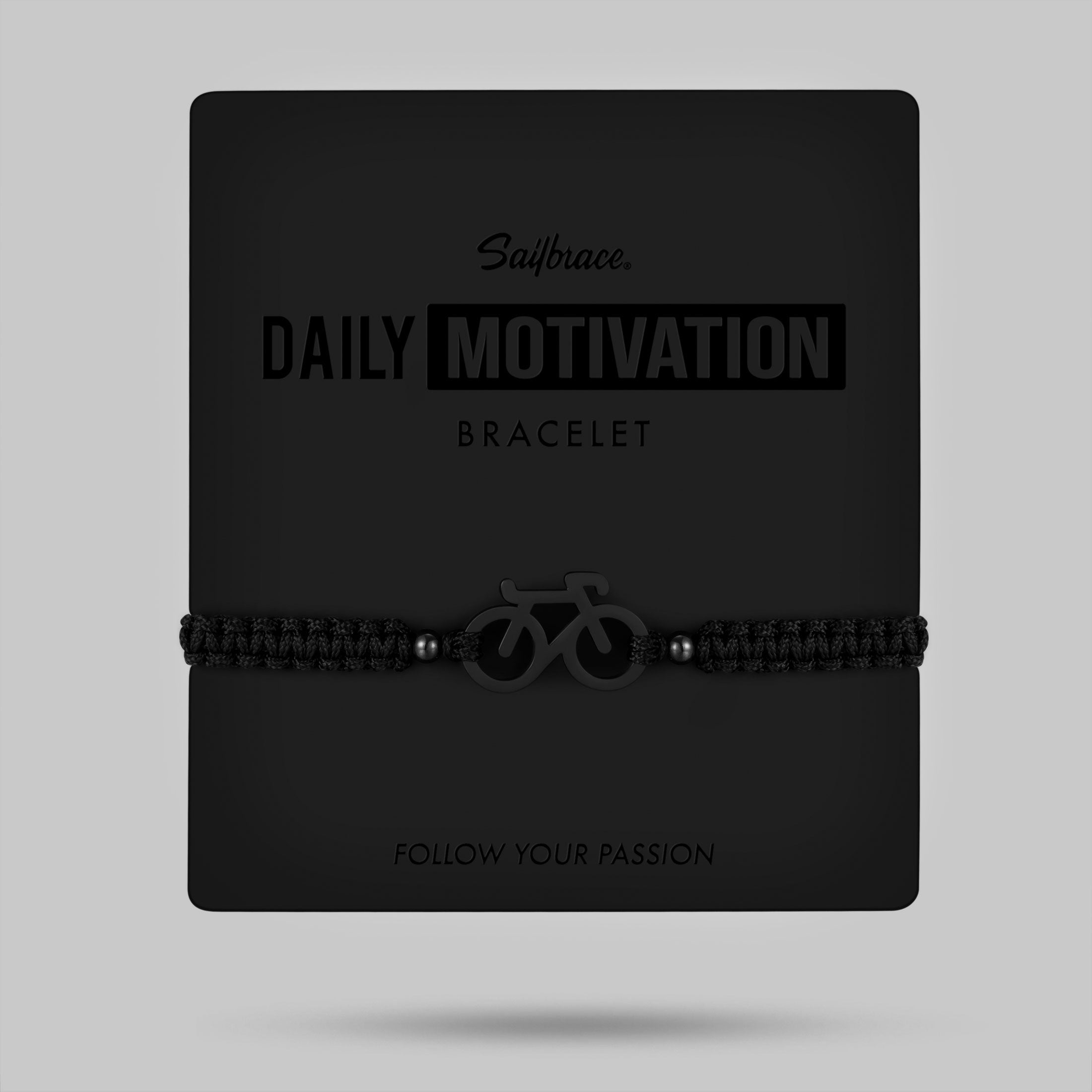 Pulsera trenzada para bicicleta completamente negra