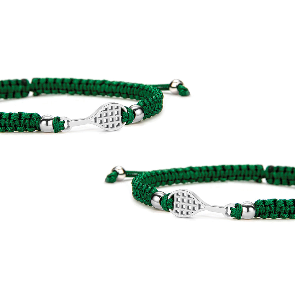 Bracciale Intrecciato SAILBRACE TENNIS NEON YELLOW In Argento E Poliestere – 24 Cm, Nodo Regolabile