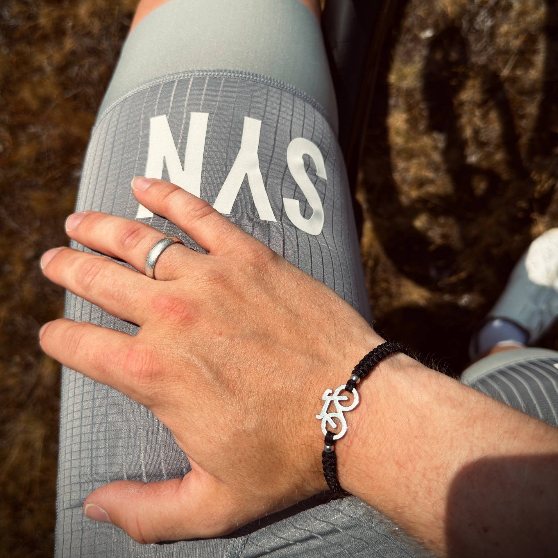 Silbernes Fahrrad Geflochtenes Armband