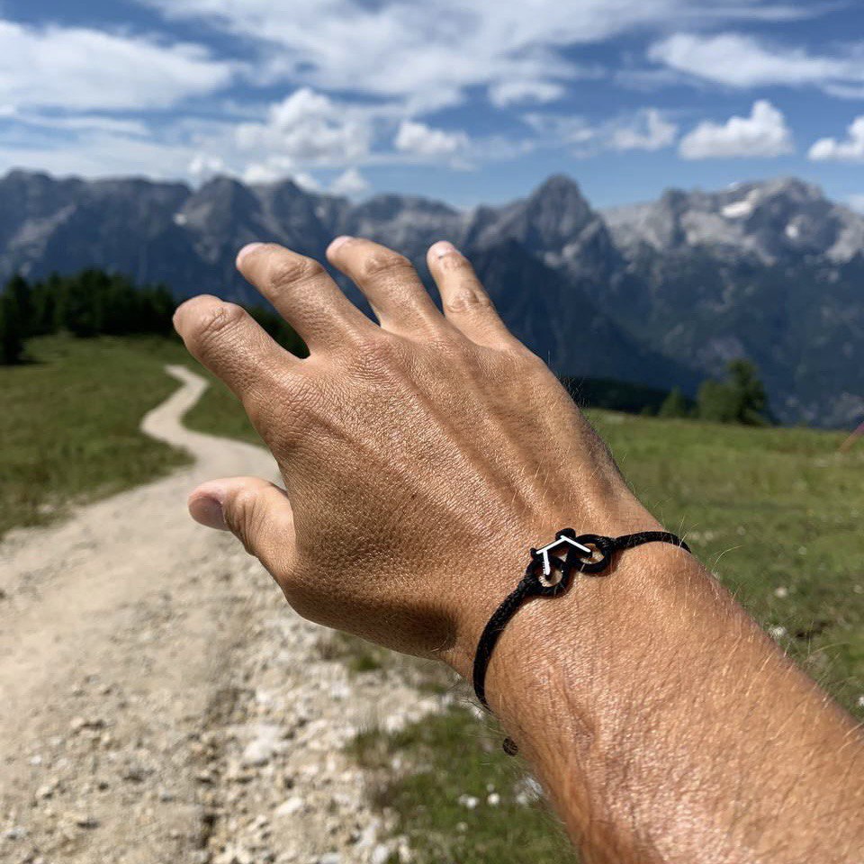 Monochromes Fahrradarmband