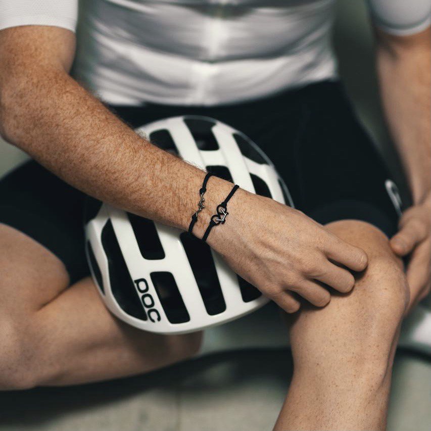 Monochromes Fahrradarmband