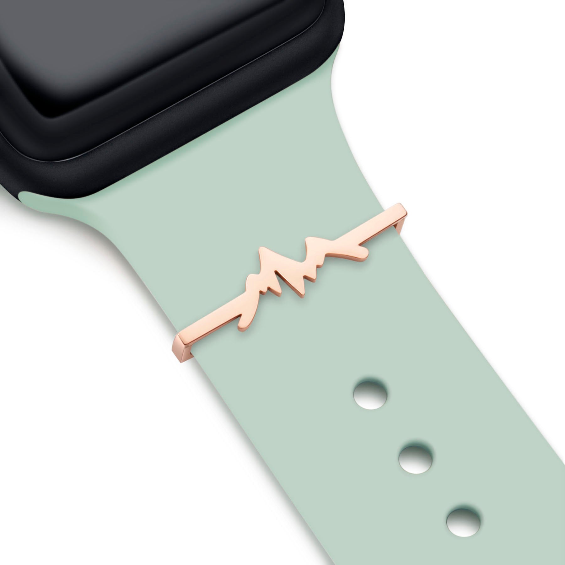 Roségold Berg-Anhänger + Band