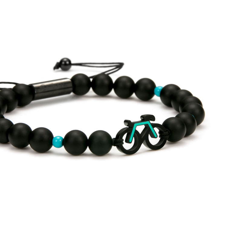Mint Bike Beaded  Armband