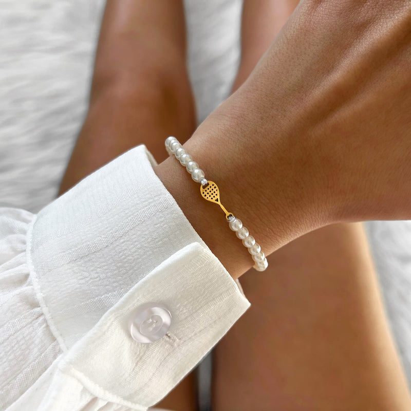 Pearl Gold Tennis Chain zapestnica