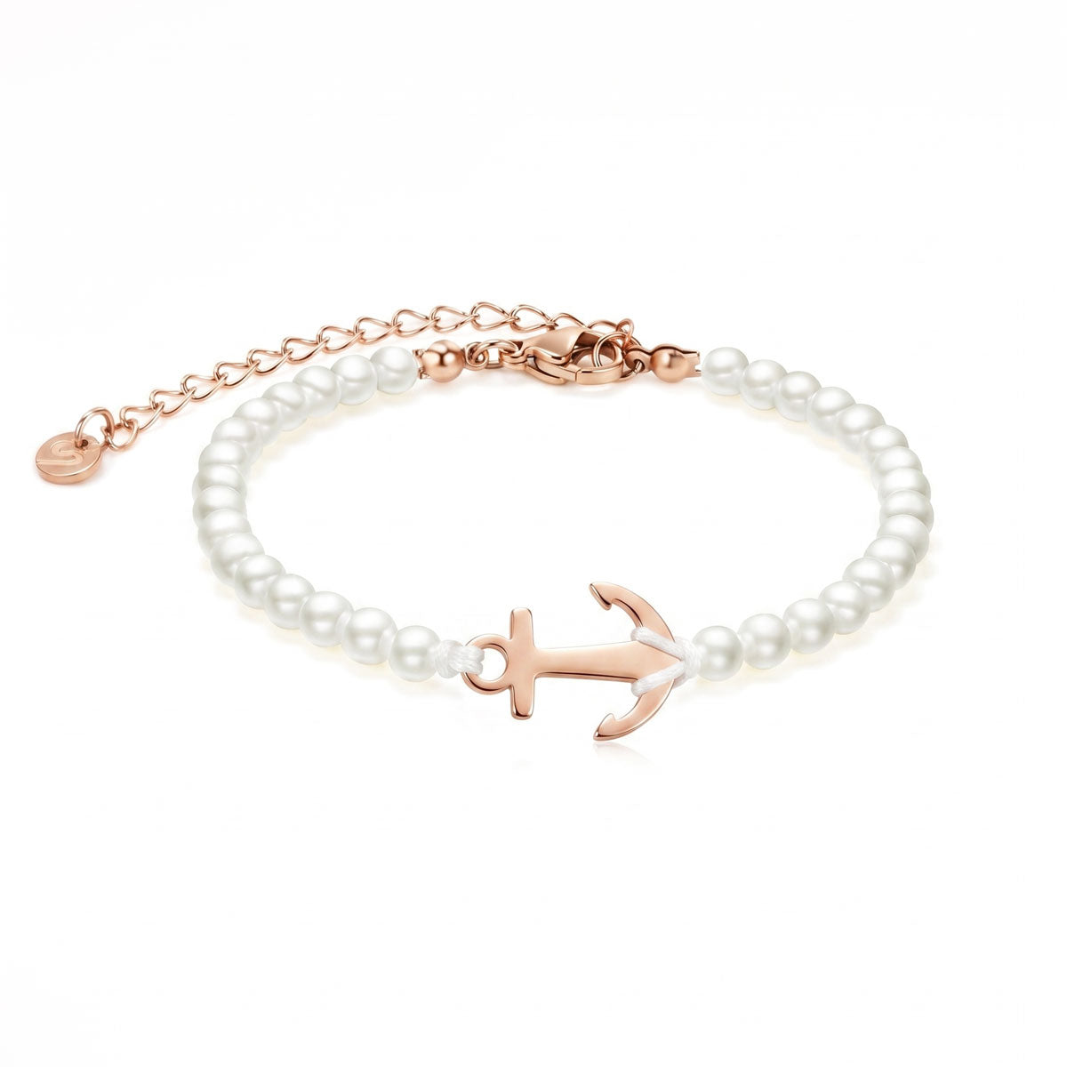 Pearl Pulsera Rose Anchor 