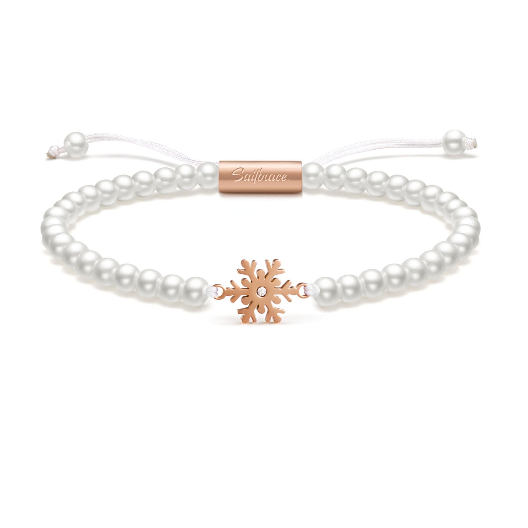 Perlen Gefrorenes Schneeflocken Armband