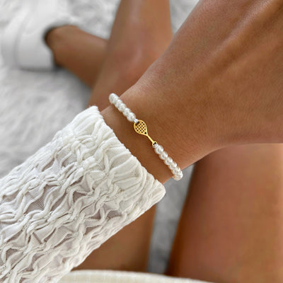 Pearl Gold Tennis Chain zapestnica