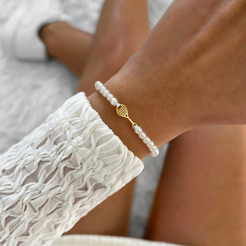 Pearl Gold Tennis Chain zapestnica