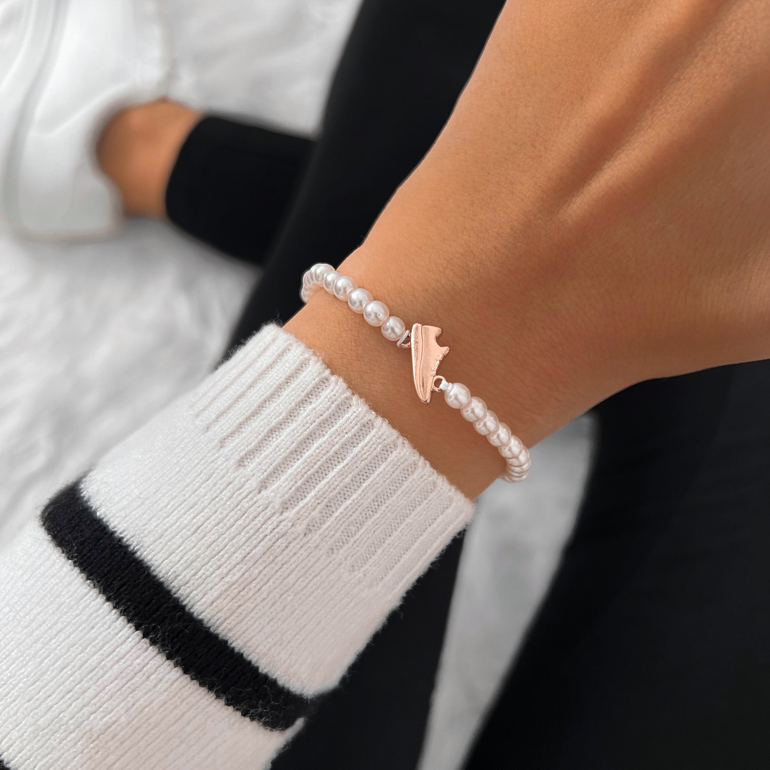 Perlen-Rosen-Läufer-Kettenarmband