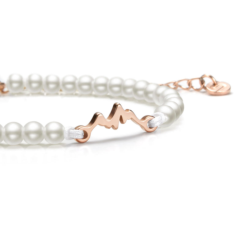 Pearl Rose Mountain Chain Bracelet