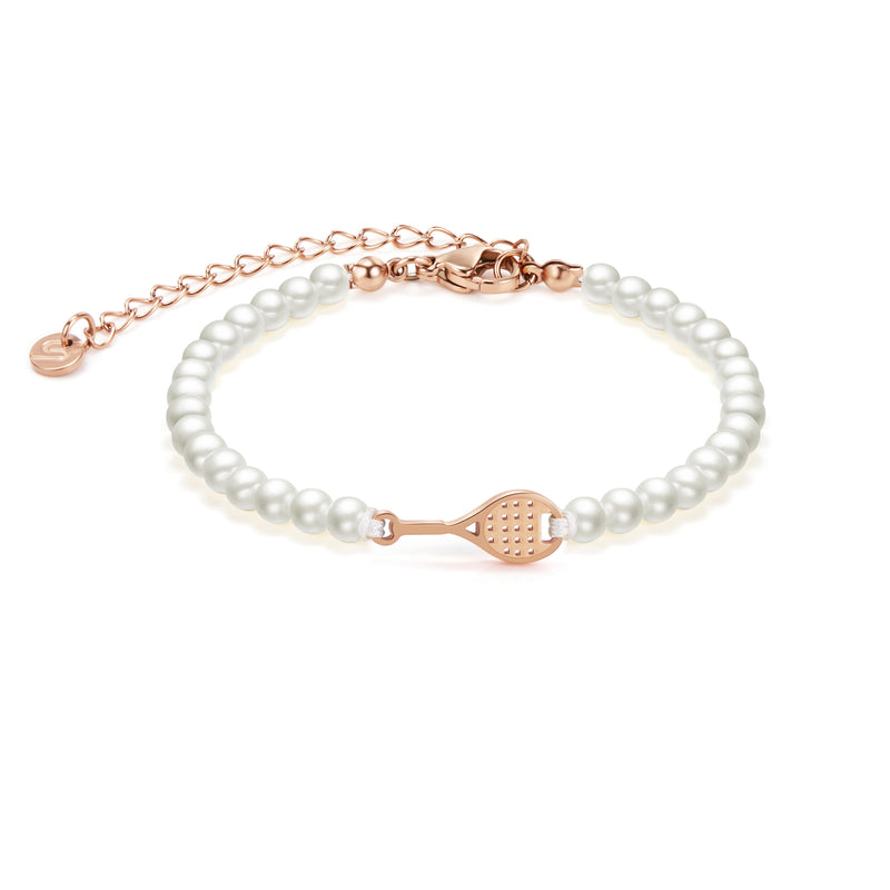 Pearl Rose Tennis Chain Bracelet