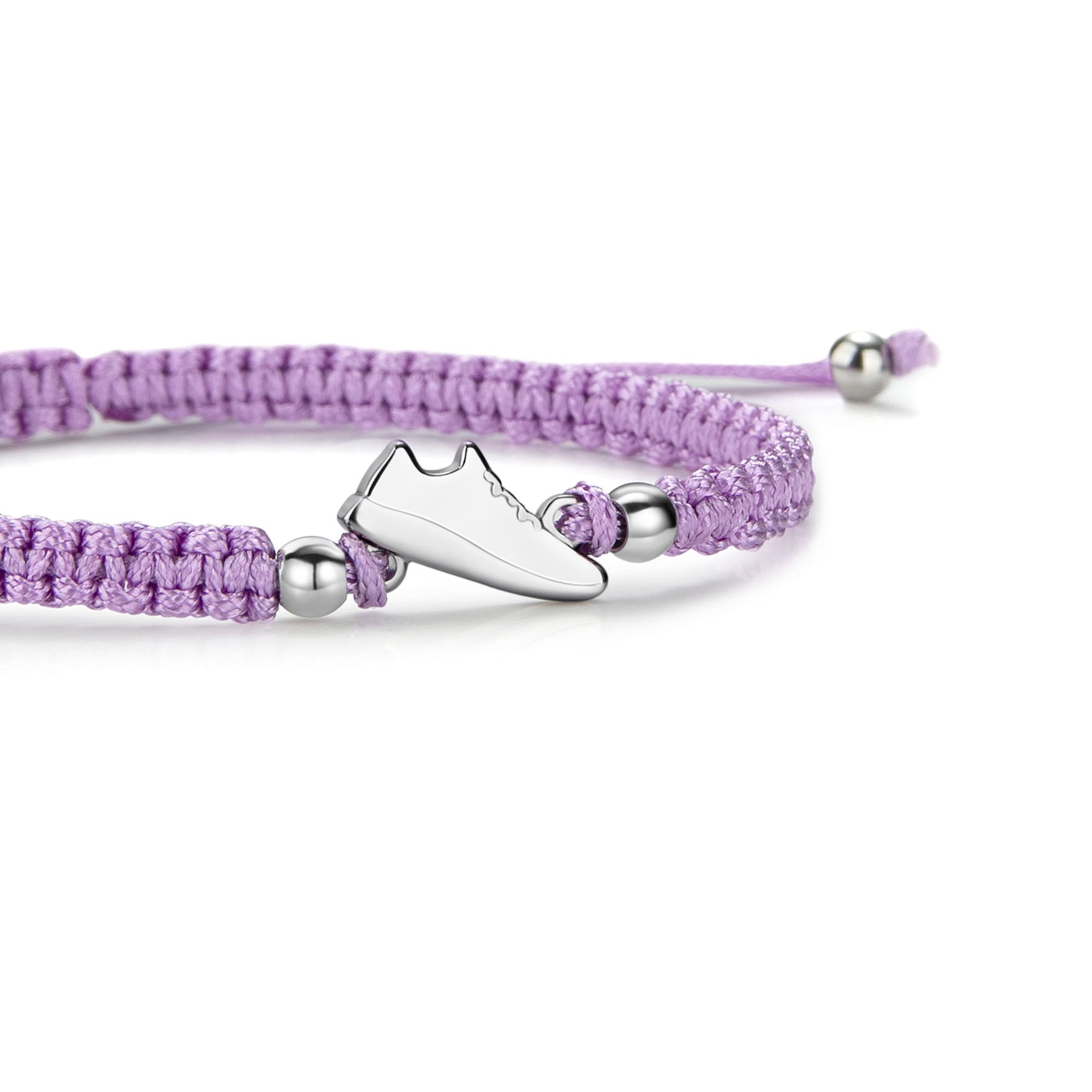 Silver Runner Lila Geflochtenes Armband