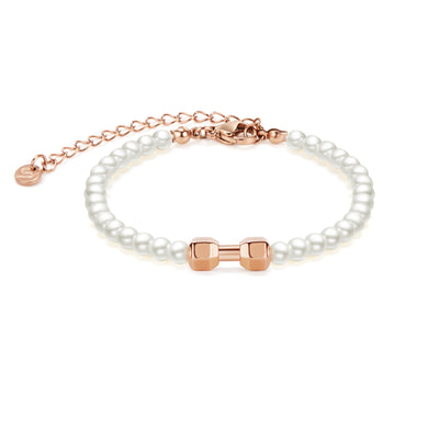 Pearl Rose Gym Chain Bracelet