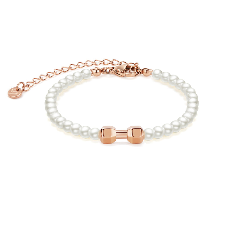 Pearl Rose Gym Chain Bracelet