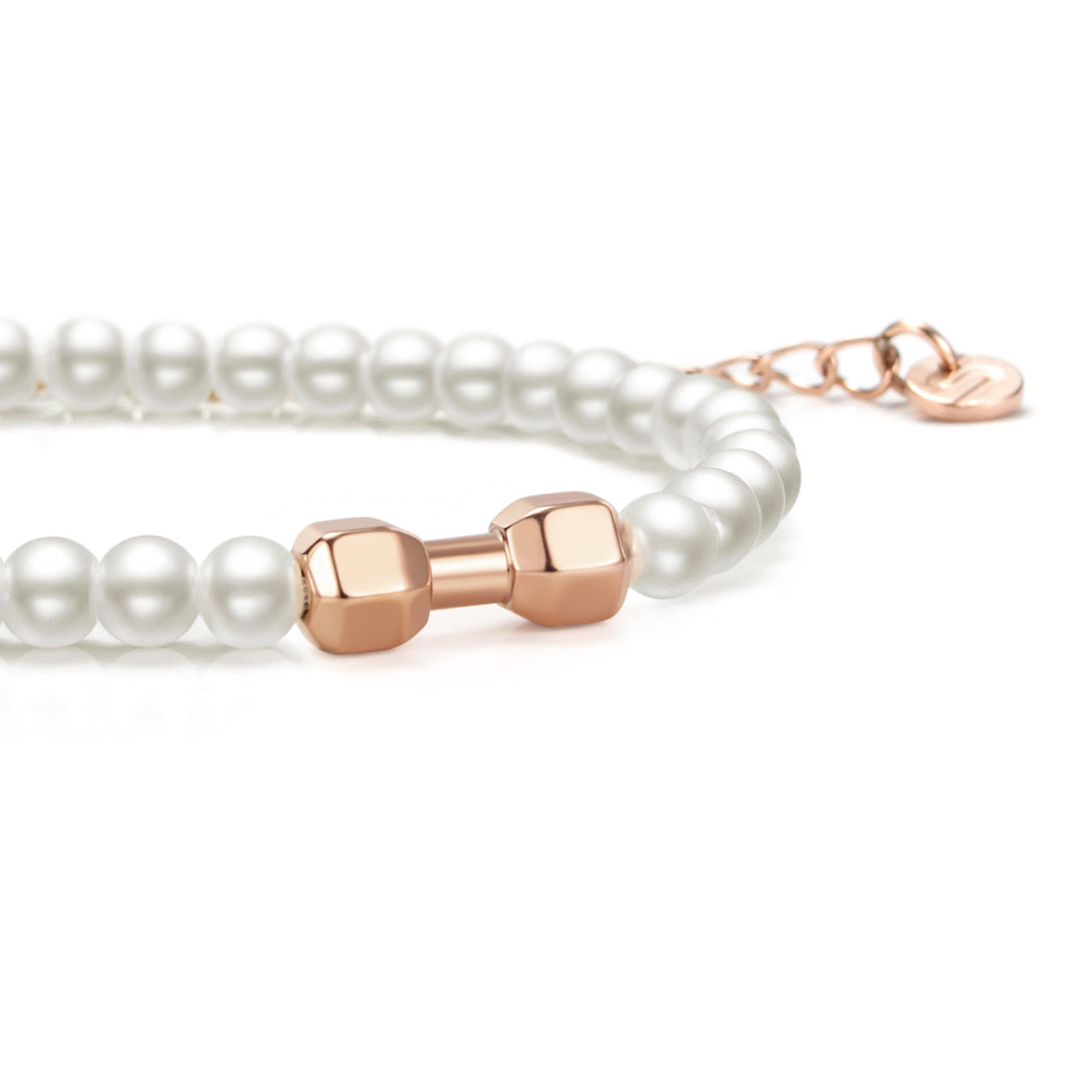 Pearl Rose Gym Chain Bracelet
