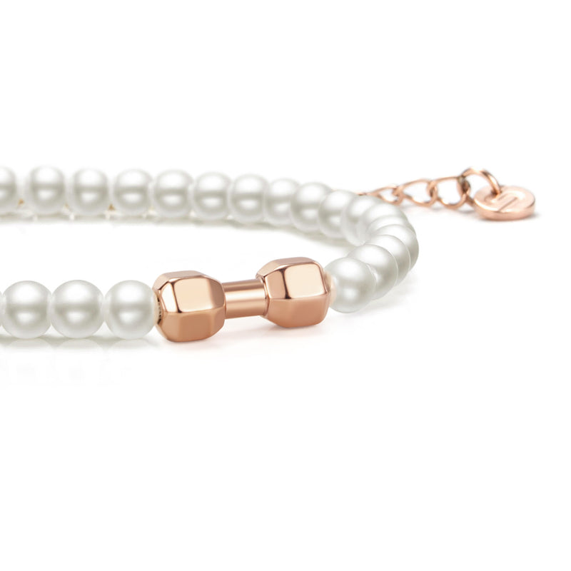 Pearl Rose Gym Chain Bracelet