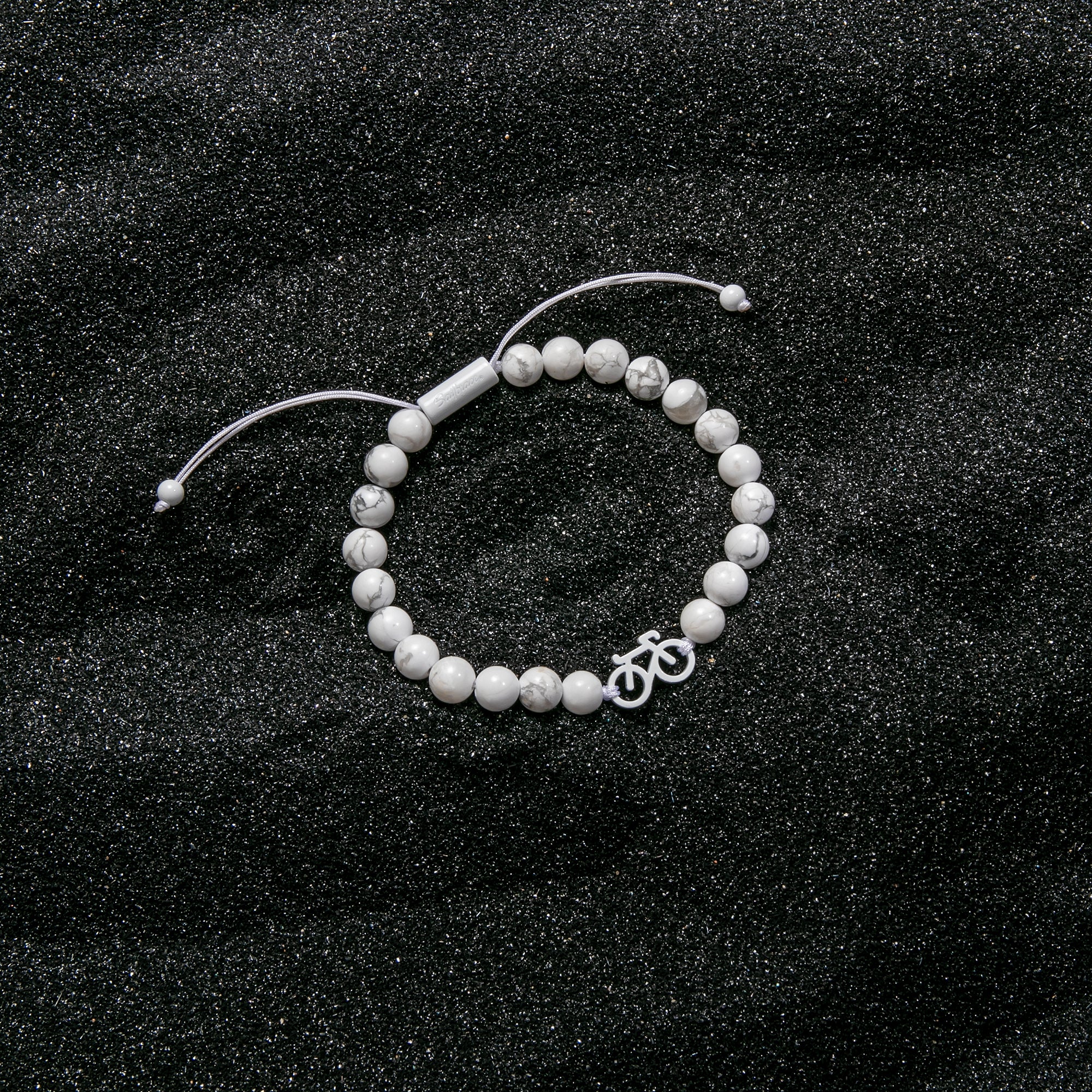 Marmor Fahrrad Perlenarmband