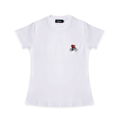 Santa Biker T-shirt in white female