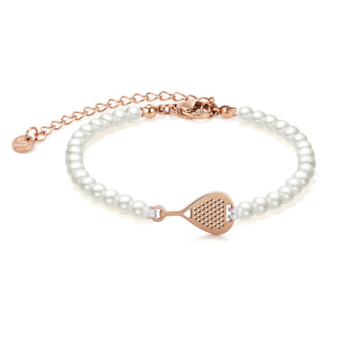 Pearl Rose Padel Chain Bracelet