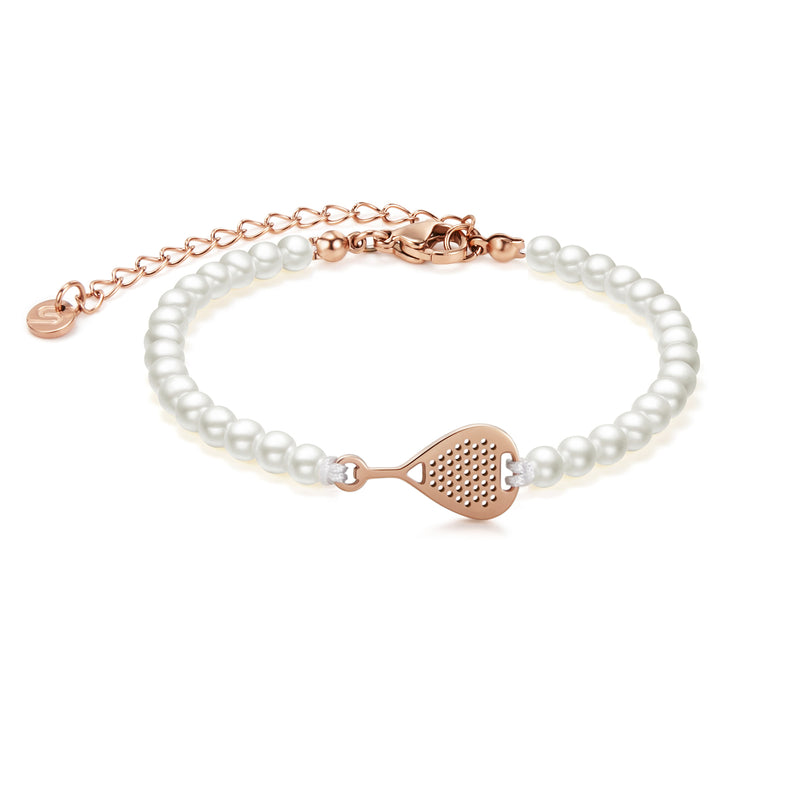 Pearl Rose Padel Chain Bracelet