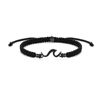 Black Wave Braided Bracelet