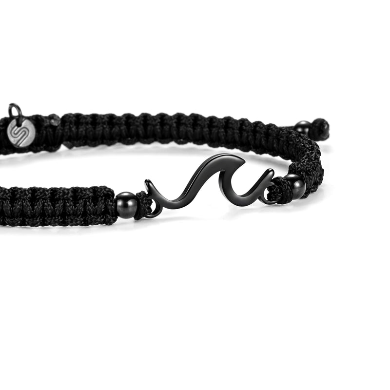 Black Wave Braided Bracelet