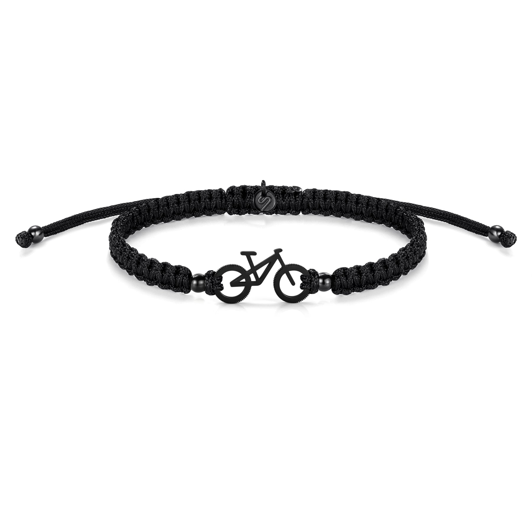 All Black MTB Bike Braided Bracelet