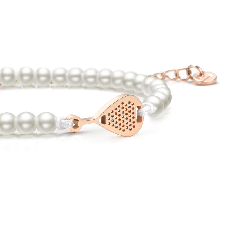 Pearl Rose Padel Chain Bracelet