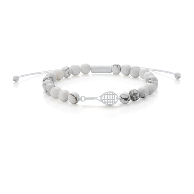 Marble Tennis Beaded Bracelet