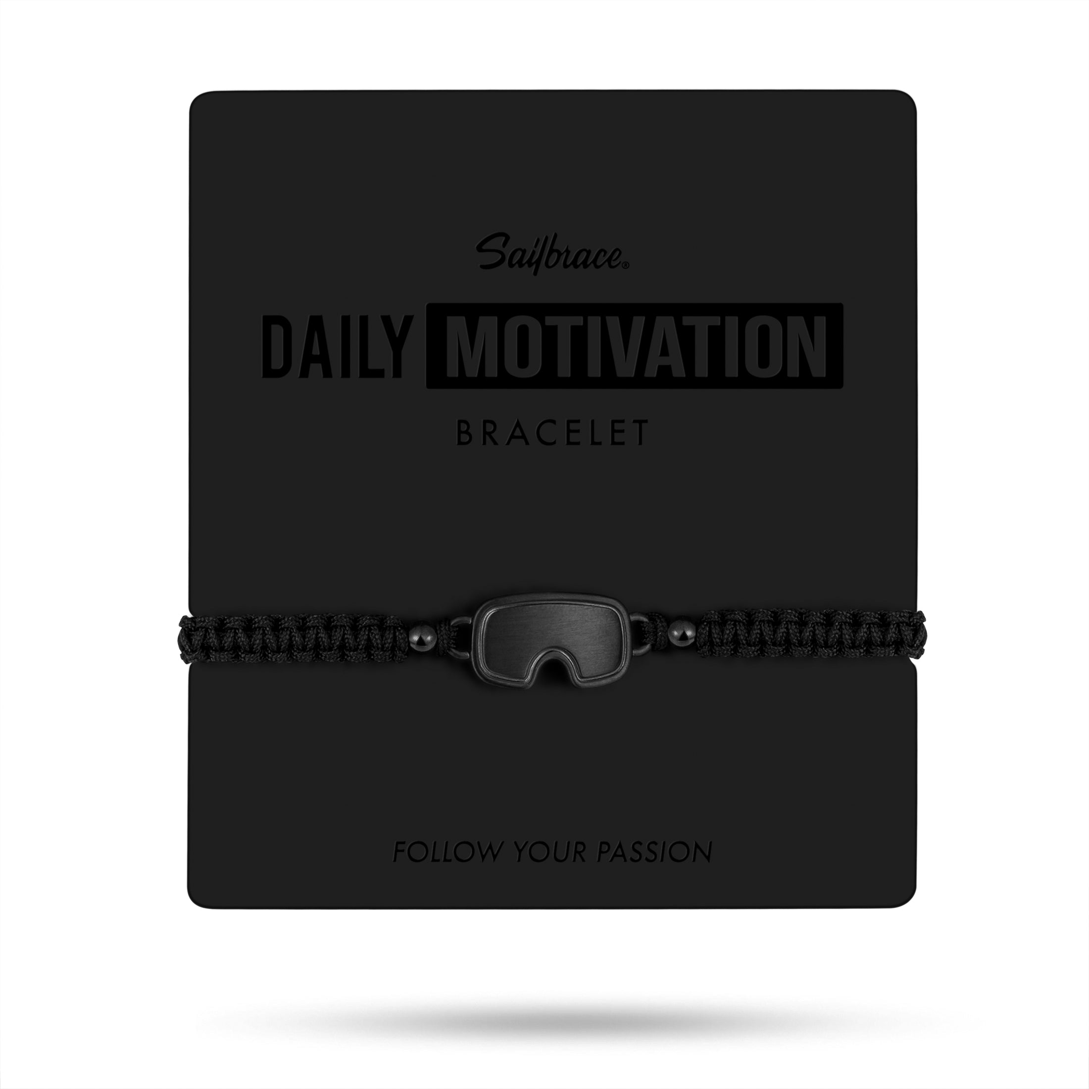 Pulsera trenzada con gafas negras completas