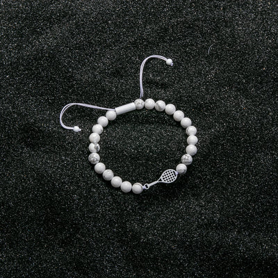 Marble Tennis Beaded Bracelet